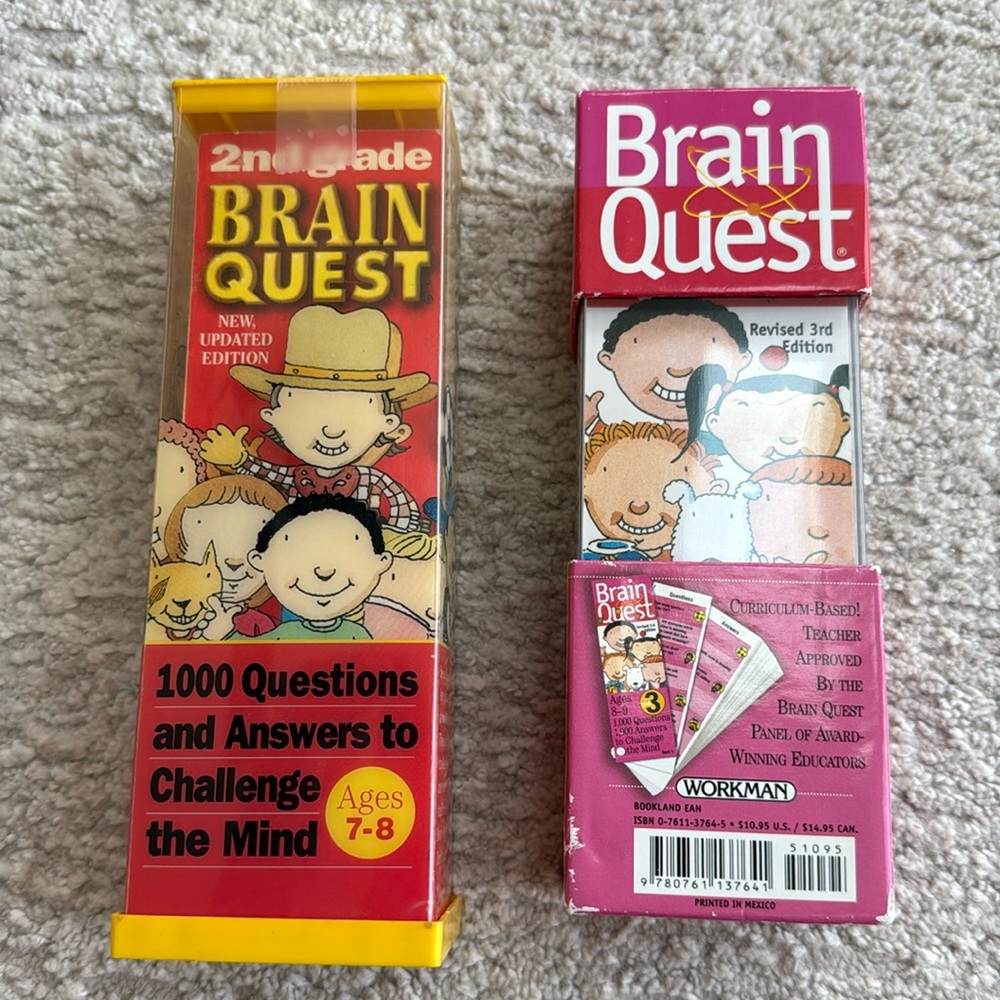 Brain Quest Cards - 2nd and 3rd Grade Sets - 1 Preowned, 1 Brand New